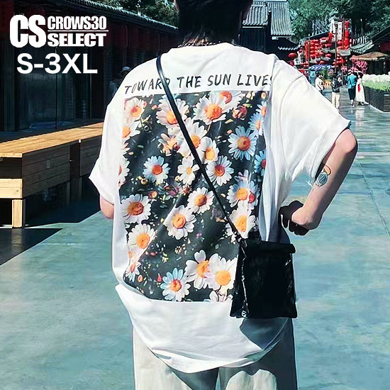 V系 Tシャツ メンズ モード系 メンズ Tシャツ メンズ カットソー レディース 花柄 フラワー ビッグプリント フォト 夏Tシャツ 爽やか オラオラ系 Tシャツ メンズ オシャレ 半袖 Tシャツ 新作 個性的 お兄系 ヴィジュアル系 ファッション ホスト ロック バンド｜Alleglo クローズ30スタイル