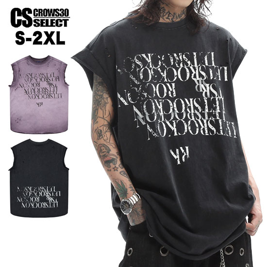 V系 タンクトップ メンズ モード系 Tシャツ メンズ オラオラ系 タンクトップ ゴシック ダメージ ロゴ 英字 排他的 サブカル系 服 ロック系 バンド オシャレ 新作 個性的 お兄系 Y2K ヴィジュアル系 ファッション ホスト 衣装 ロック系 Tシャツ｜Alleglo クローズ30スタイル
