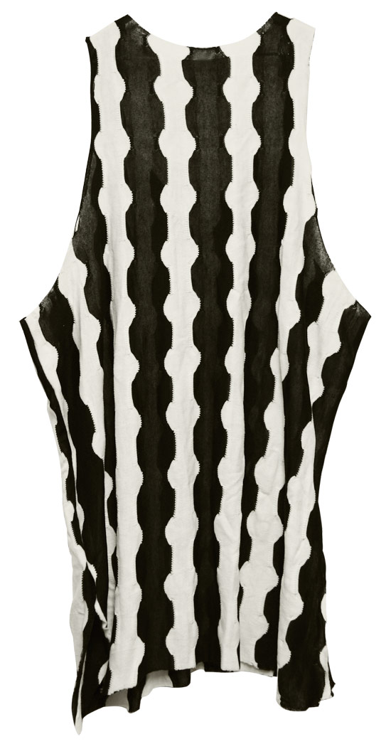 ロングタンクトップ メンズ タンクトップ V系 ビッグシルエット 切りっ放し Tシャツ 縦縞 ストライプ 送料無料 モード系