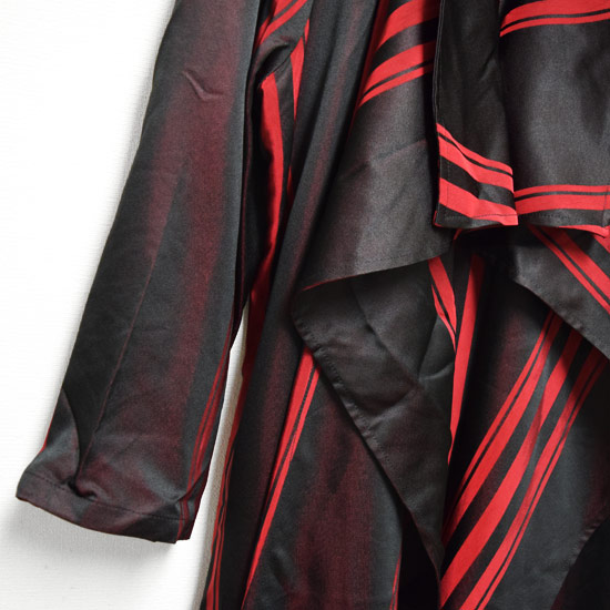 ドレープコート メンズ モード系 おしゃれ ストライプ ロングコート お兄系 カーディガン ガウン V系 コート ロングカーディガン