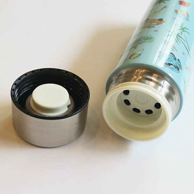 【楽天市場】【HALEIWA HAPPY MARKET 耐熱ボトル】＜アロハステート柄／ホワイト・ライトブルー＞ステンレス・マグボトル