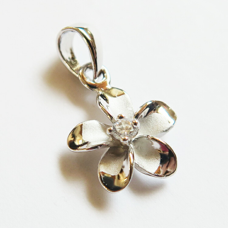 750 ゴールド プルメリアモチーフ チャームリーバシブル プルメリアモチーフワイドリング ピンクゴールドカラー FSHR005