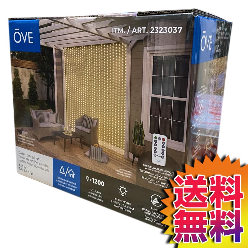 OVE LEDカーテンストリングライト W3m x H3m 1200球　2セット OVE LEDカーテンストリングライト W3m x H3m 1200球LED カーテン