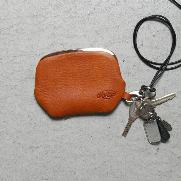 (回転子) ROTAR Gamaguchi slim wallet 蝦蟇口 か細い ウォレット 茄子カン 同盟罷業さあ美 キーホルダー rt2249016