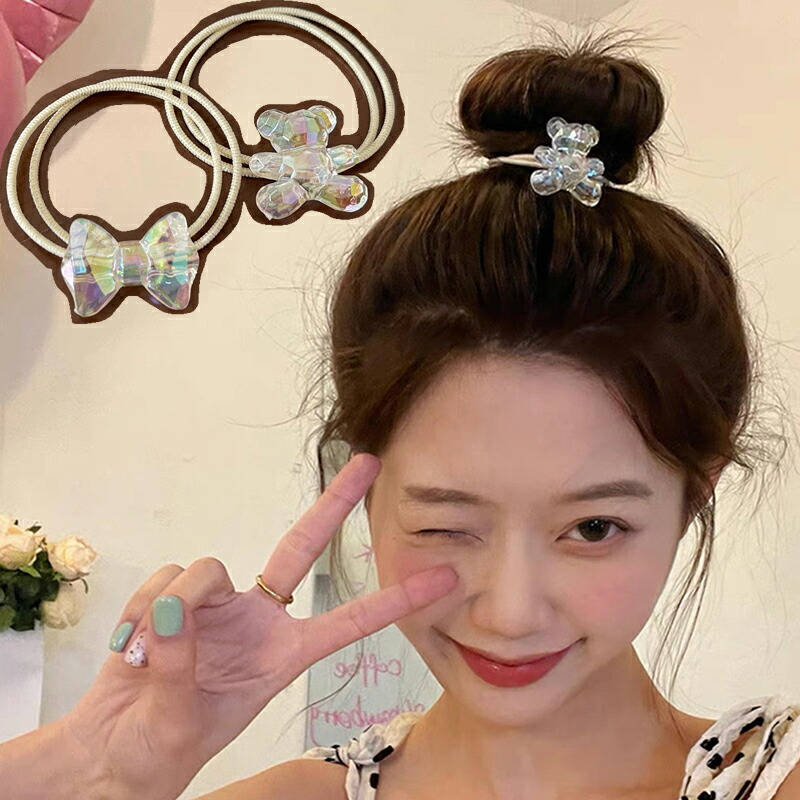 日本店舗 キャンディーくまさん♡ベビーヘアクリップ ヘアゴム