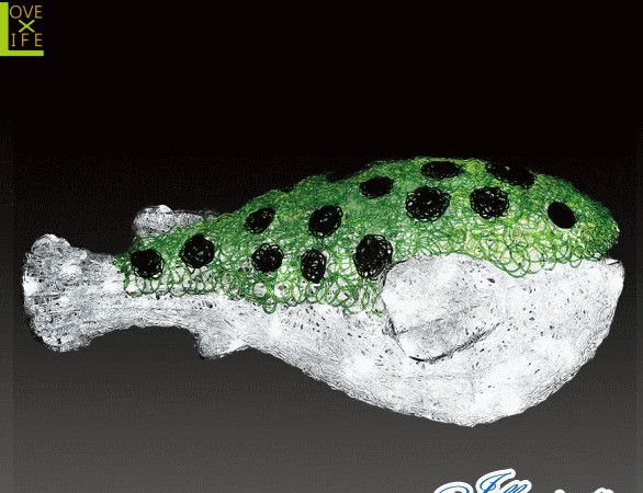 LED ACR-(A)FISH-MF 大型商品 LEDクリスタルフグフグ ふぐ 河豚 海 深海 アニマル モチーフ イルミネーション クリスタル AOIデパートのイルミネーション大人気 電飾 クリスマス 省エネ 大人気 大人気