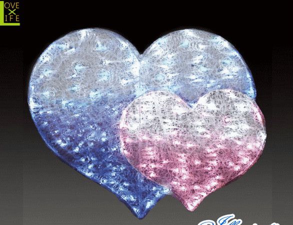 LED 大型商いもの LED結晶 ツインハートハート 優しいこと ダブル 青碧 さくら色 画題 照度 結晶 AOI百貨店の新作照度大人気 電飾 クリスマス 省エネ 大人気 大人気
