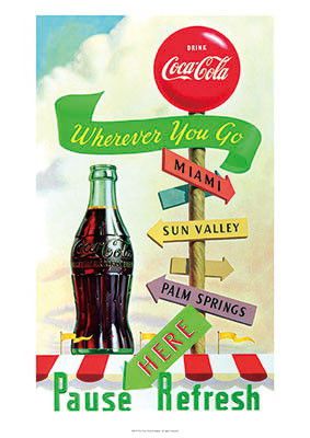 楽天市場 コカ コーラ Coca Cola コカコーラ ポスター Wherever You Go Poster 看板 コーク アメリカン雑貨 ドリンク ブランド アメリカ かわいい おしゃれ コカコーラよりたくさんのグッズが登場 かっこいい空間をを作るのに最適