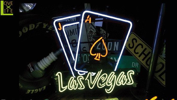 アメリカン雑貨　ネオン サインLAS VEGAS　アメリカ雑貨　ネオンライト　電飾　BAR　インテリア　アメリカ　USA　おしゃれ　定番のアメリカン雑貨や珍しいグッズを多数揃えました お気に入りのアイテムで楽しい空間を演出大大人気｜ＡＯＩデパート