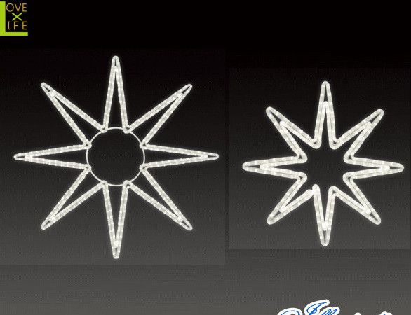 【LED】【イルミネーション】LEDロープライト オクタスターB【S】【右】【星】【輝き】【スター】【マーク】【ライン】【線】【組み合わせ】【連結】【モチーフ】【電飾】【クリスタル】【平面】今年もかわいいモチーフで飾りつけ 多種多様で飾りつけ無限大｜ＡＯＩデパート