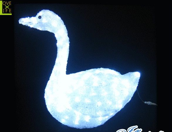 【イルミネーション】LED クリスタル 白鳥【スワン】【動物】【アニマル】【鳥】【置物】【3Ｄ】【装飾】【飾り】【アート】【輝き】【電飾】【モチーフ】【クリスマス】【クリスタル】今年もキュートなモチーフが多数新登場 かわいく飾り付け