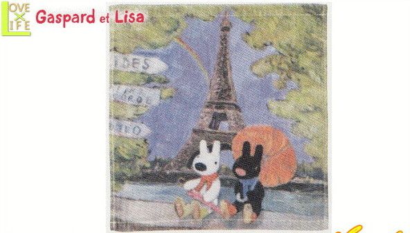 楽天市場 リサとガスパール ウォッシュタオル ボヌジョルネ パリ 世界旅行 タオル 絵本 リサ ガスパール キャラクター ウサギ イヌ グッズ たおる かわいい ａｏｉデパート