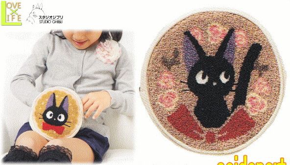 楽天市場】スタジオジブリ 魔女の宅急便 円形ポーチジジとクッキー