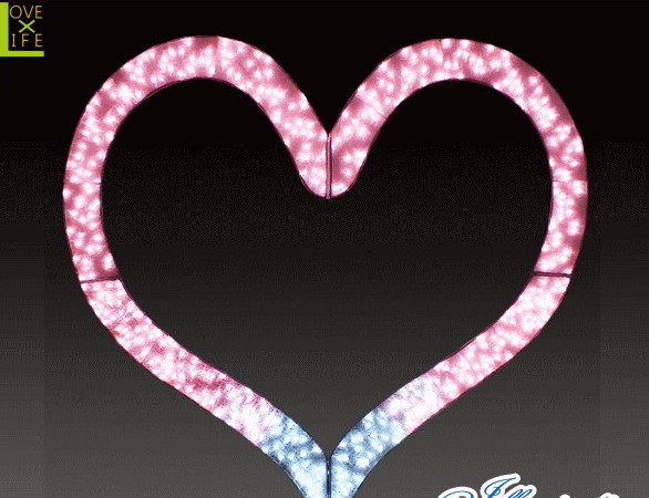 【在庫処分】 ドキドキハート ６０ｃｍ　LEDイルミネーション　