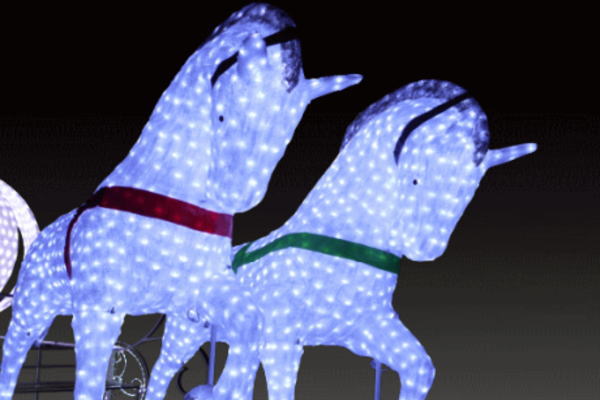 大型商いもの 照度 第一人者導管馬 導管 うま 3D クリスマス 照度 電飾 かざり付ける 飾りつけ 寄り合い 出来事 光 LED 画題 オブジェ