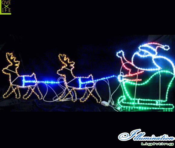 楽天市場】【新商品】LEDイルミネーション LED スキーサンタ モチーフ