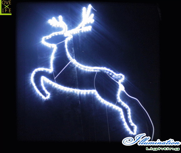 楽天市場】【イルミネーション】ホッピングトナカイ【ゴールド