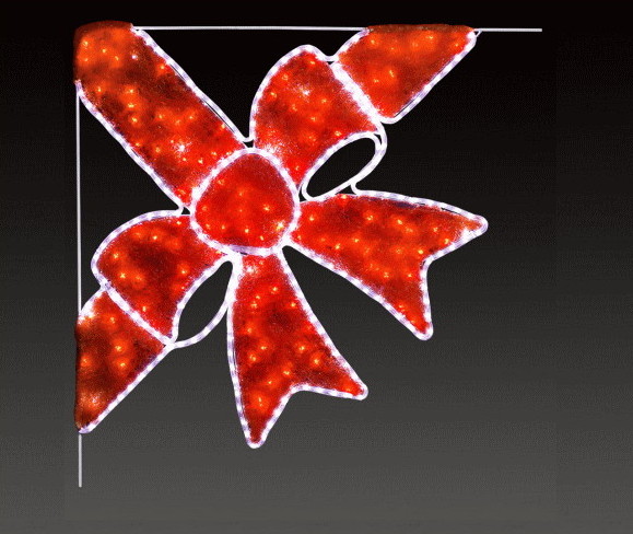 【イルミネーション】コーナーリボン【大】【リボン】【LED】【2Ｄ】【装飾】【飾り】【アート】【輝き】【電飾】【モチーフ】【クリスマス】【クリスタル】