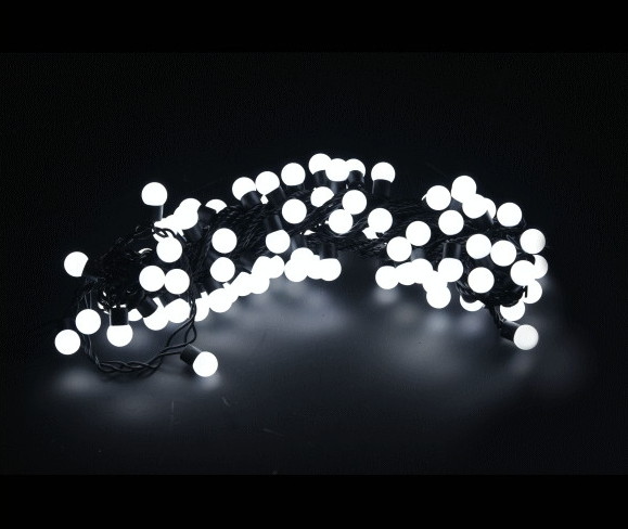 【LED】【ライト】【ストレート】LEDグローブストリングライト【ホワイト】【17】【白】【ボールライト】【100球】【拡散LED】【ストリング】【ライト】【プロ】【工事】【イルミネーション】【クリスマス】【電飾】