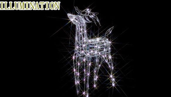 【ローボルト】LEDソフトネオンモチーフ トナカイ大☆LEDイルミネーション　【LED】【送料無料】【クリスマス】【イルミネーション】【電飾】【モチーフ】【大人気】｜ＡＯＩデパート