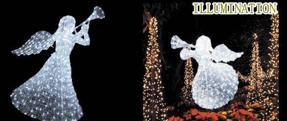 【照度】LED クリスタルグロー エンジェル【掻き鳴らす】【天使】【3D】【大型装置】【クリスマス】【照度】【電飾】【かざり付ける】【飾りつけ】【寄り合い】【出来事】【光】【LED】【画題】今年も愛くるしい照度で飾り付け