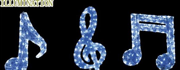 【新作イルミネーション】LED クリスタル 音符【ト音記号】【8分音符】【2連16分音符】LEDイルミネーション　クォリティーの高いイルミネーションが勢ぞろい【LED】【送料無料】【クリスマス】【イルミネーション】【電飾】【モチーフ】【大人気】