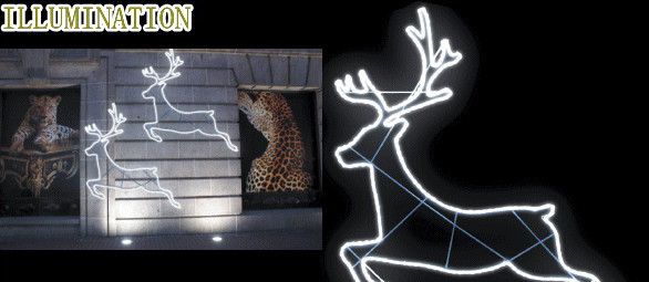 楽天市場】【イルミネーション】ホッピングトナカイ【ゴールド