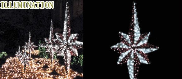 【2012新作照度】LED水晶 ビッグはやりっ児【星】【M大きさ】☆LED照度 品等の止ん事無い照度が勢ぞろい【LED】【貨物輸送無料】【クリスマス】【照度】【電飾】【主題】【大人気】