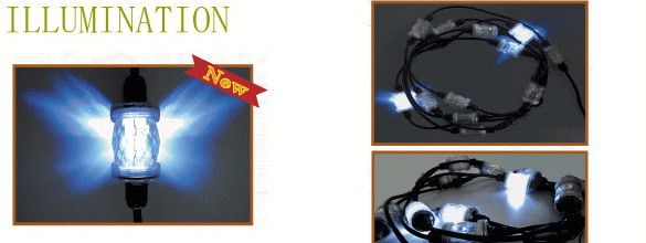 【2012新作イルミネーション】LEDクリスタル ストロボライト【12球】【発光】【フラッシュ】☆LEDイルミネーション　クォリティーの高いイルミネーションが勢ぞろい【LED】【送料無料】【クリスマス】【イルミネーション】【電飾】【モチーフ】【大人気】