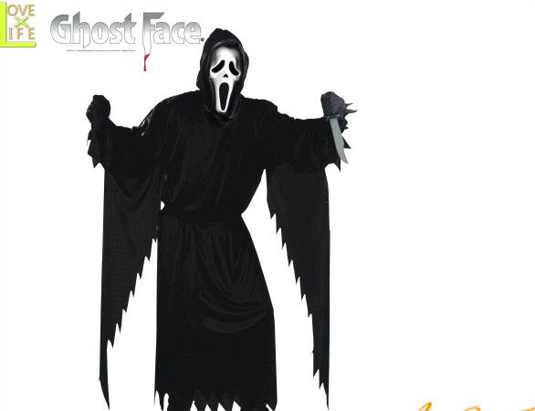 【メンズ】ゴーストフェイス【Ghost Face】【ゴースト】【オバケ】【スカル】【仮装】【衣装】【コスプレ】【コスチューム】【ハロウィン】【パーティ】【イベント】今年のハロウィンはかわいい衣装でかっこよく着こなし 目立っちゃいましょう