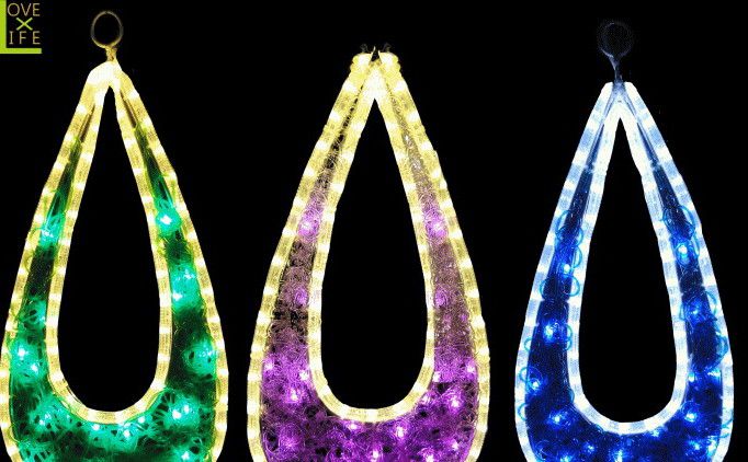 【LEDモチーフ】【イルミネーション】LED　クリスタルドロップ【雫】【ドロップ】雫のようなイヤリングのような♪かわいらしい形のイルミネーション【新作】【送料無料】【大人気】【ILLUMINATION】【クリスマス】【LED】【大人気】