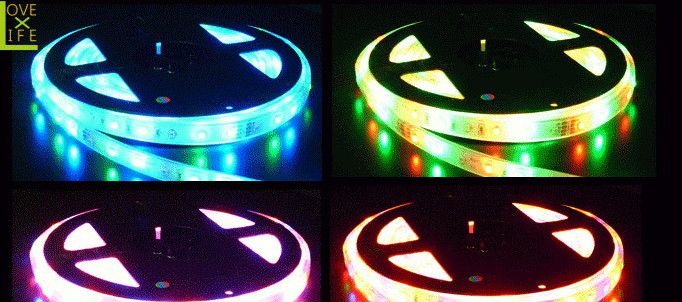 【テープライト】【30 】ＬＥＤテープライト【レインボー】【5M】16パターンのグラデーションが可能♪薄いテープに美しいLEDを埋め込みました！ラインが美しく仕上がります♪【2012年新作】【送料無料】【大人気】【イルミネーション】【クリスマス】【LED】【大人気】