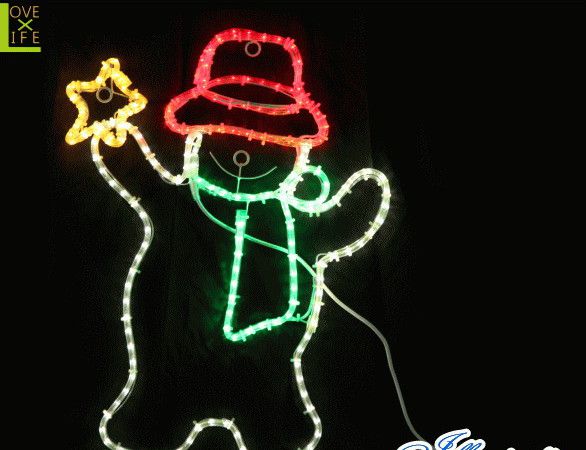 【20 】LED スタースノーマン【スノーマン】【雪だるま】【LED】【雪】かわいい雪だるまが星を持って踊っています♪【送料無料】【クリスマス】【イルミネーション】【電飾】【モチーフ】