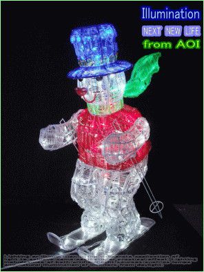 クリスマス 照度 LED 水晶 スキースノーマンLED ２０  【貨物輸送無料】 クリスマス 照度 電飾 主題 大人気