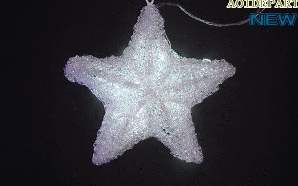 【新商品】LEDイルミネーション　ＬＥＤクリスタルスターライト【30cm】♪今回はクリスタルの美しいスターです♪サイズは3種類！【20 】【クリスマス】【LED】【イルミネーション】【電飾】【送料無料】【2010イルミ_debut】【2010イルミ_led】【2010イルミ_eco】