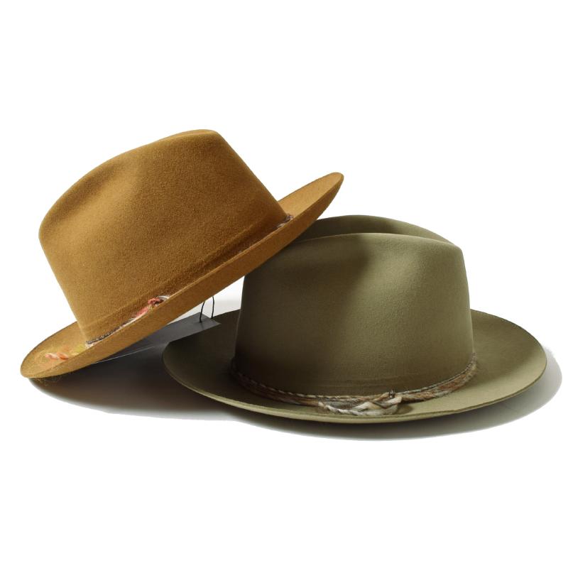 SuperDuperHats スーパーデューパーハッツ MIX毛糸リボンハット ラビットファーフェルト 6cmツバ|a people to collect