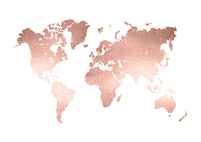 楽天市場 ポスター 北欧 おしゃれ A3 Rose Gold World Map インテリア 玄関 アート 世界地図 北欧ポスター 生地の店applegreen