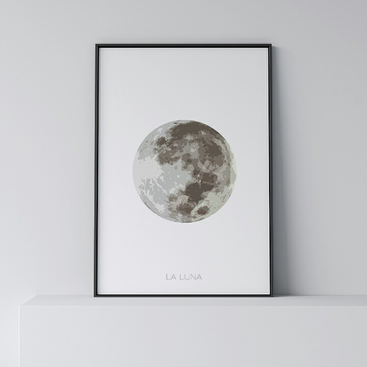 張り出し 北欧 今めかしい 室内装飾 作物 作物ダイアログボックス 【 Full Moon La Luna White 】 月 望月 お月さま A0 A1 B1 A2 B2 A3 B3 今めかしい 分かりやすい