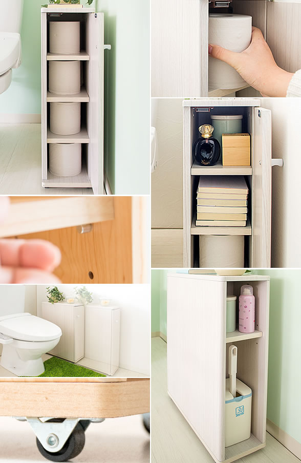 気質アップ 送料無料 トイレ 収納 トイレ収納 トイレラック トイレットペーパー 棚 収納棚 ストッカー スリム コンパクト ラック 収納家具 掃除用具入れ サニタリー おしゃれ 北欧 ナチュラル Porte ポルテ ホワイト ブラウン Whitesforracialequity Org
