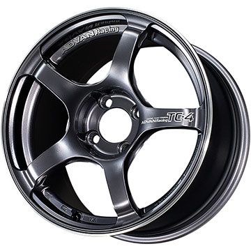 【取付対象】195/50R16 夏タイヤ ホイール4本セット YOKOHAMA アドバン フレバV701 (4/100車用) ヨコハマ アドバンレーシング TC4 16インチ【送料無料】｜アークタイヤ 店