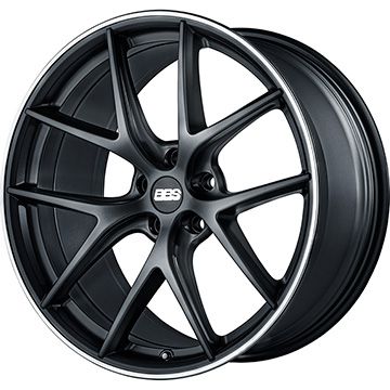 【取付対象】235/55R19 夏タイヤ ホイール4本セット MILEVER レンジツアープラスMU069（限定） (5/114車用) BBS GERMANY CI-R サテンブラック 19インチ(送料無料)