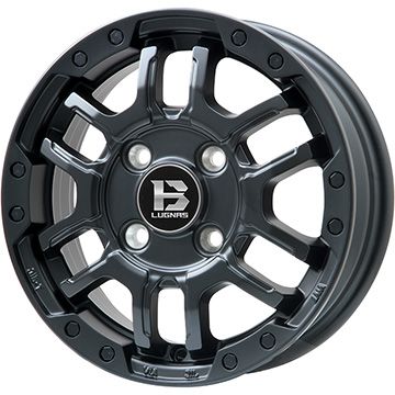 【取付対象】145/80R12 80/78N スタッドレスタイヤ ホイール4本セット 軽トラ 軽バン GRIPMAX アイスX SUV RWL ホワイトレター(限定) BIGWAY B-LUGNAS FRD(マットブラック) 12インチ(送料無料)|アークタイヤ 店
