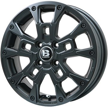 【取付対象】 165/55R14 夏タイヤ ホイール4本セット MILEVER ハーモニック MP247(限定) (軽自動車用) ビッグウエイ B-LUGNAS BRD(マットブラック) 14インチ【送料無料】