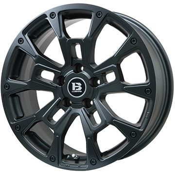 【取付対象】215/60R16 夏タイヤ ホイール4本セット YOKOHAMA ブルーアース RV-03 (5/114車用) ビッグウエイ B-LUGNAS BRD(マットブラック) 16インチ【送料無料】|アークタイヤ 店