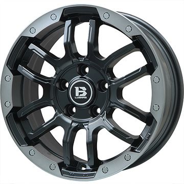 【取付対象】215/60R17 オールシーズンタイヤ ホイール4本セット (5/114車用) KUMHO マーシャル MH22 オールシーズン(限定) ビッグウエイ B-LUGNAS FRD(マットブラック/ブラッククリアリム) 17インチ【送料無料】