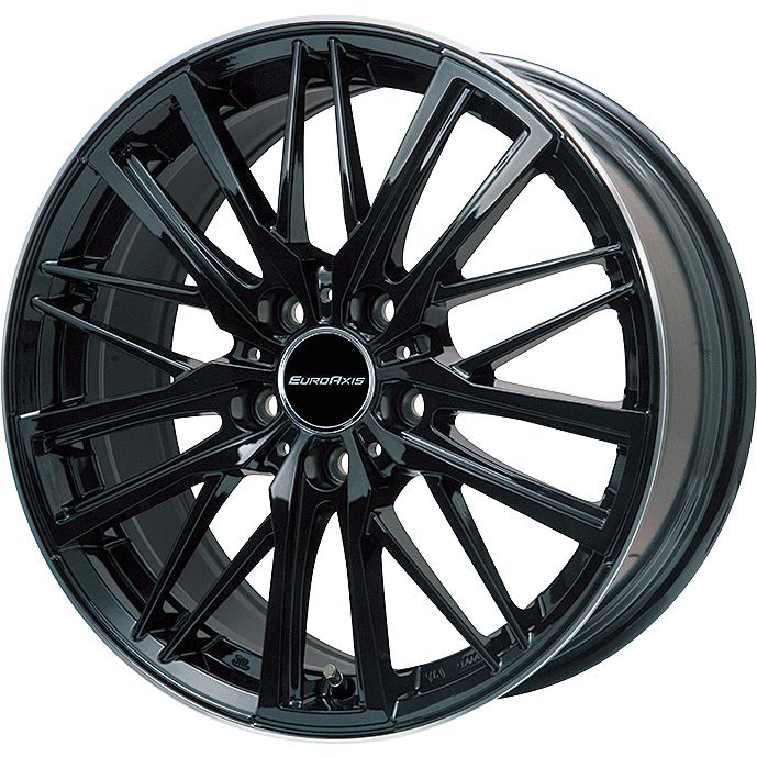 【取付対象】215/65R16 スタッドレスタイヤ ホイール4本セット 輸入車用 ボルボ(V60 クロスカントリー 2015-19) MICHELIN エックスアイス スノー EUROAXIS ガヤW5(グロスブラック/リムポリッシュ) 16インチ【送料無料】|アークタイヤ 店