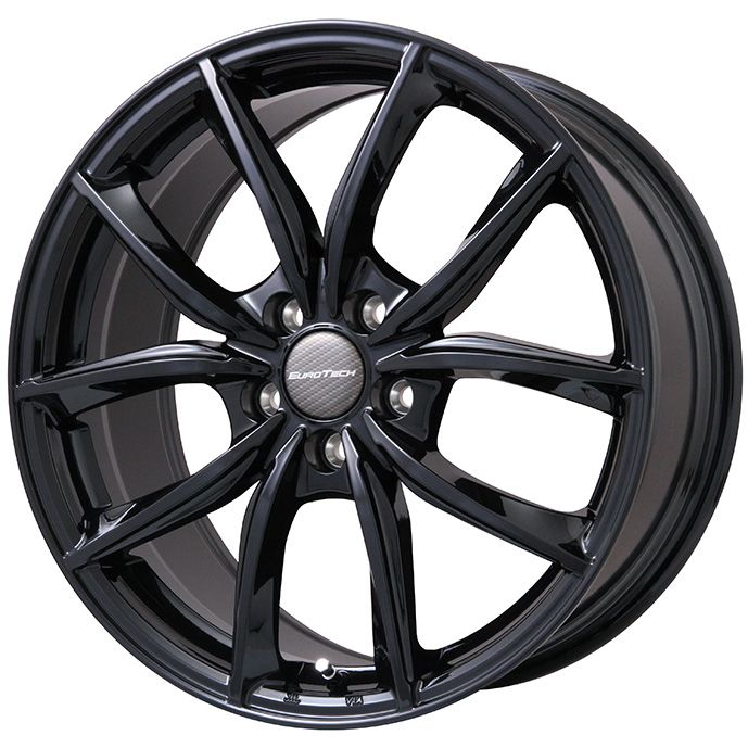 【取付対象】215/55R17 スタッドレスタイヤ ホイール4本セット 輸入車用 プジョー508 2018- MICHELIN エックスアイス スノー EUROTECH VP-LINE(グロスブラック) 17インチ【送料無料】|アークタイヤ 店