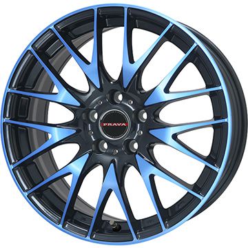 【取付対象】 245/40R20 オールシーズンタイヤ ホイール４本セット GRIPMAX シュアグリップ オールシーズン(限定) (5/114車用) ビッグウエイ LEYSEEN プラバ9M(ブルークリア) 20インチ【送料無料】