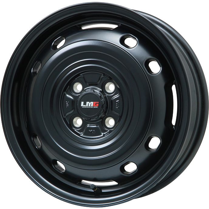 【取付対象】 165/55R14 夏タイヤ ホイール4本セット MILEVER ハーモニック MP247(限定) (軽自動車用) レアマイスター LMG OFF-STYLE 2 (マットブラック) 14インチ【送料無料】