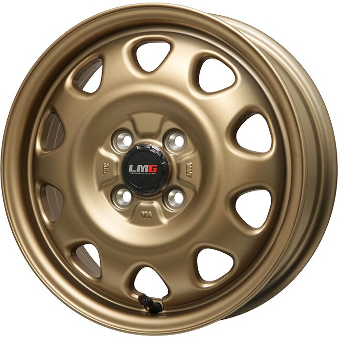 【取付対象】175/70R14 夏タイヤ ホイール4本セット YOKOHAMA ブルーアース ES32 (4/100車用) LEHRMEISTER LMG OFF-STYLE(マットゴールド) 14インチ【送料無料】